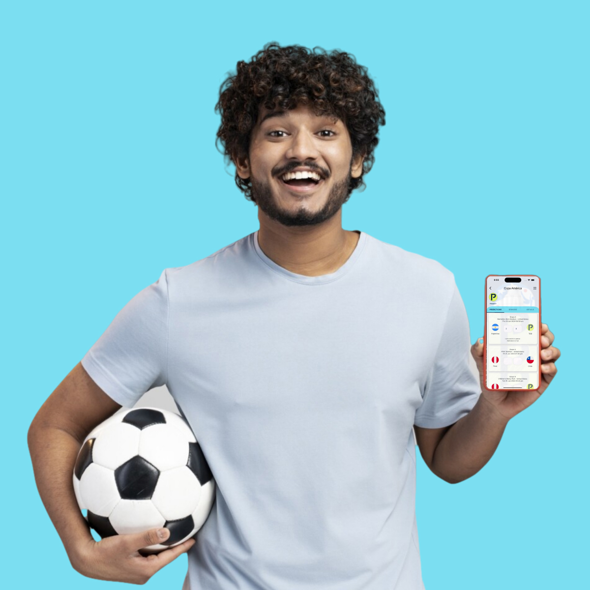 Prodefy - Fan using phone while watching soccer